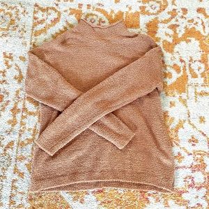Natural Collections Sherpa Style Turtleneck Sweater - Size: Small